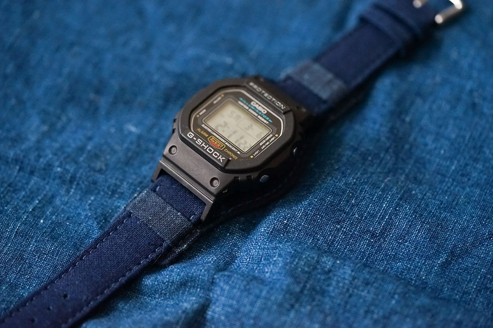 Thumbnail: G Shock Bund Watch Strap - Vintage Indigo Premium