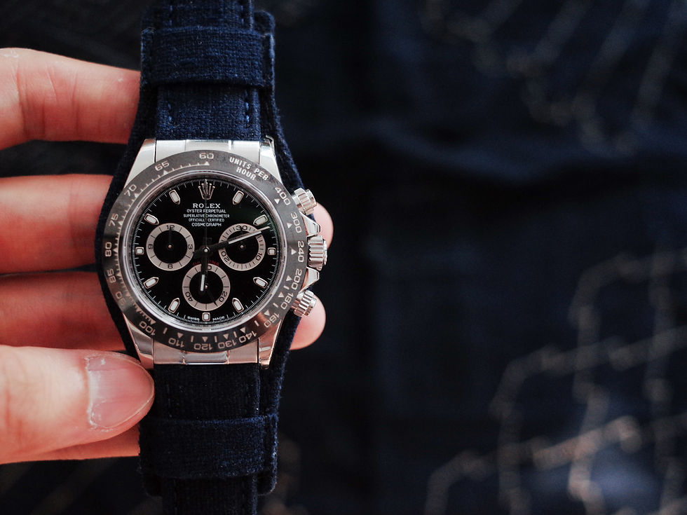 Thumbnail: Watch Strap - Vintage Indigo Bund Strap Premium