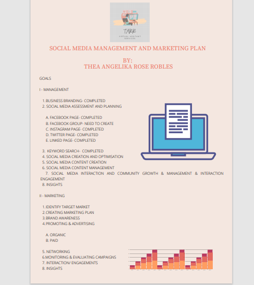 SOCIAL MEDIA MANAGEMENT AND MARKETING PLAN