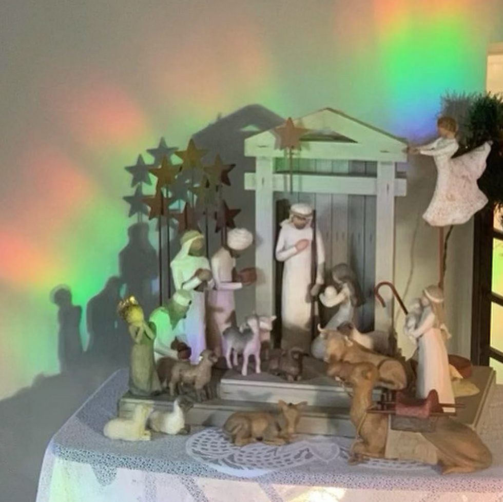 Thumbnail: pack of 3 cross sun catchers that rainbow