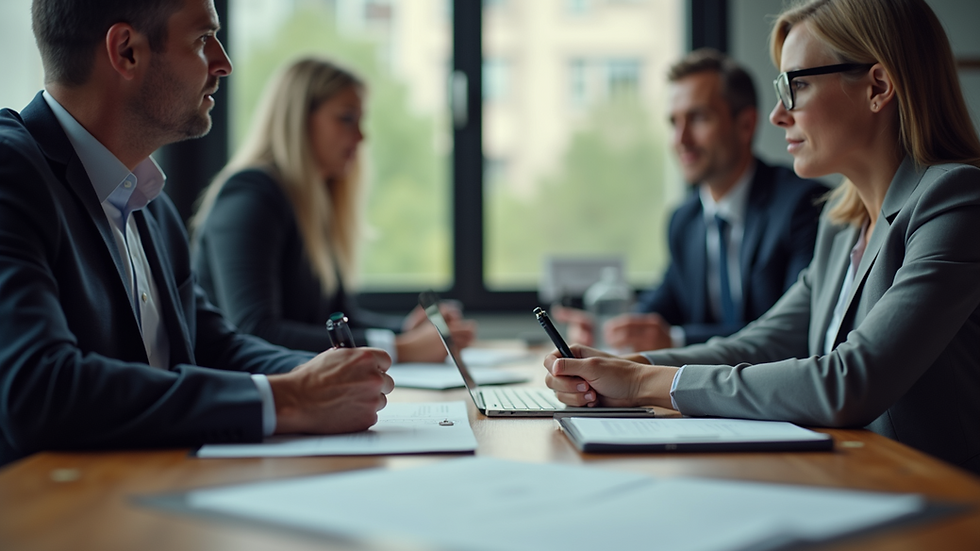 Close-up view of a leader engaging with their team during a meeting