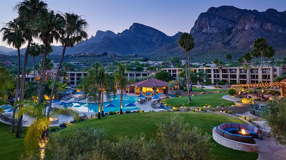 Hilton_Tucson El_Conquistador_- overview pool at dusk.webp