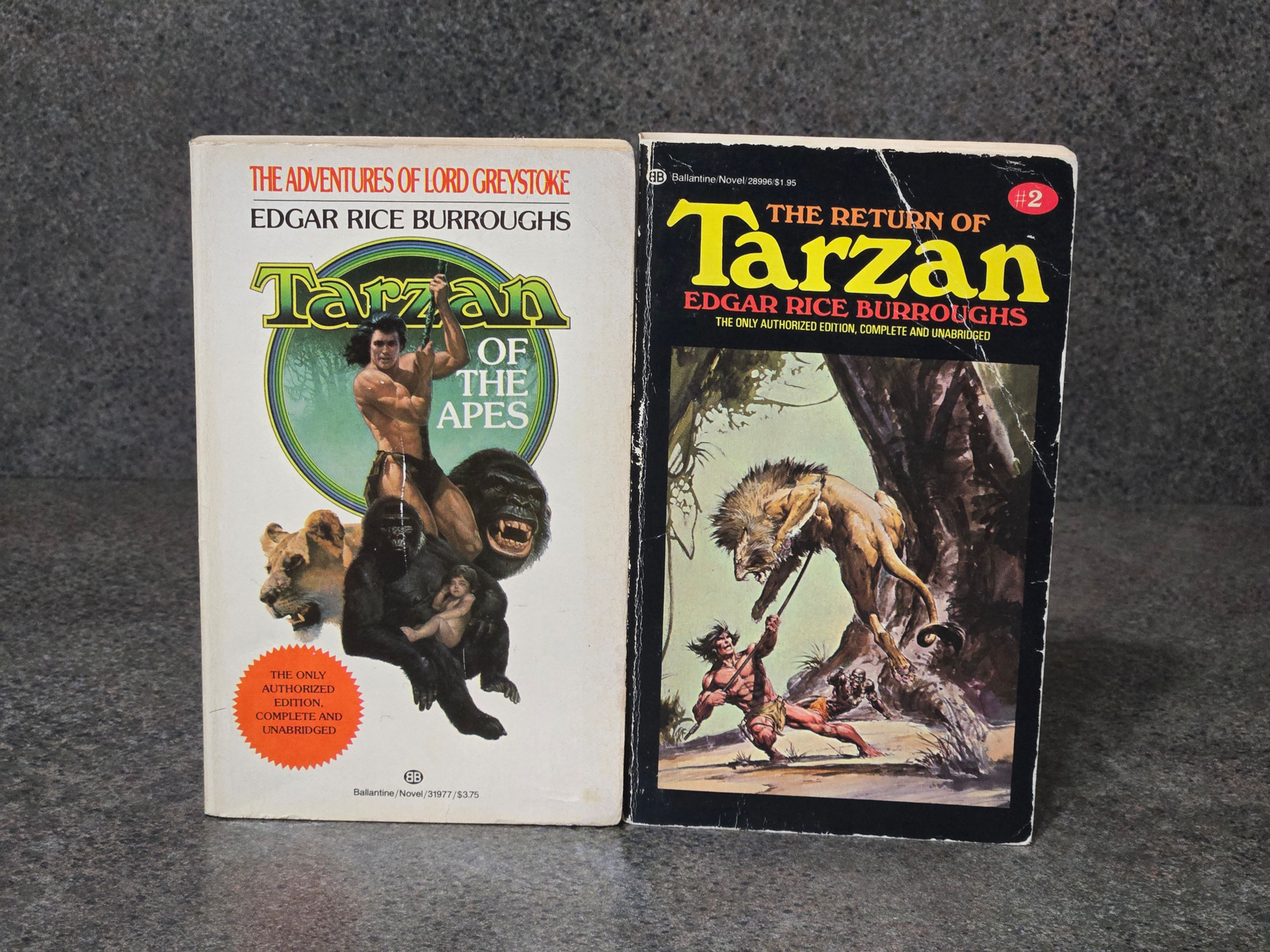 Tarzan Set Of Two Edgar Rice Burroughs Vintage Paperbacks