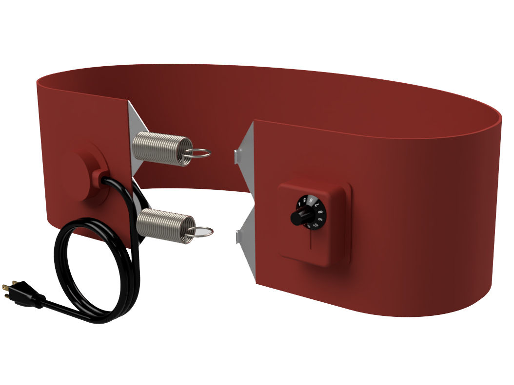 55 Gallon Non-Metal Drum Heaters - 6" Wide