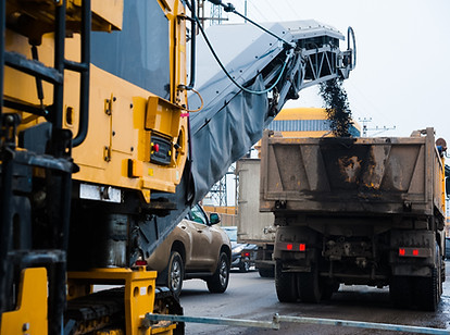 Repair of asphalt pavement of the road