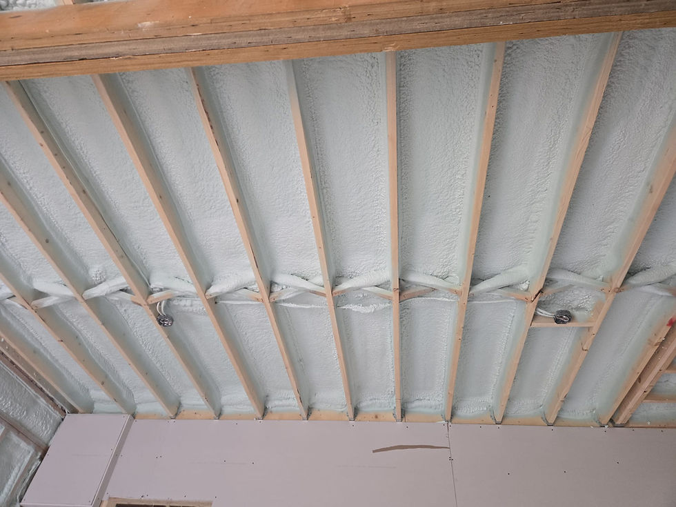 Spray foam insulation in a home