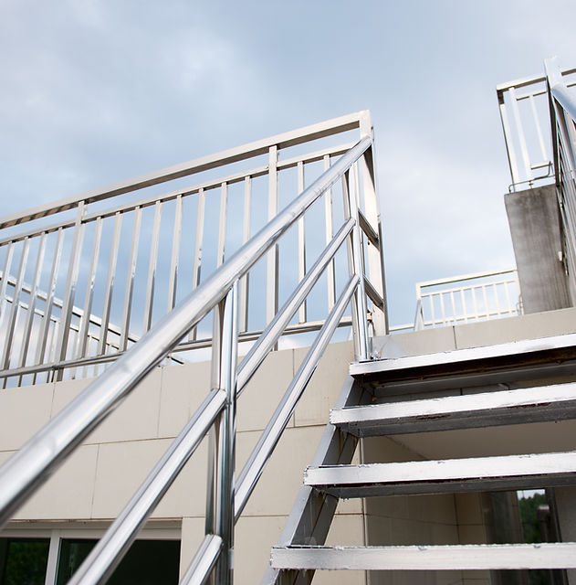 New metal staircase
