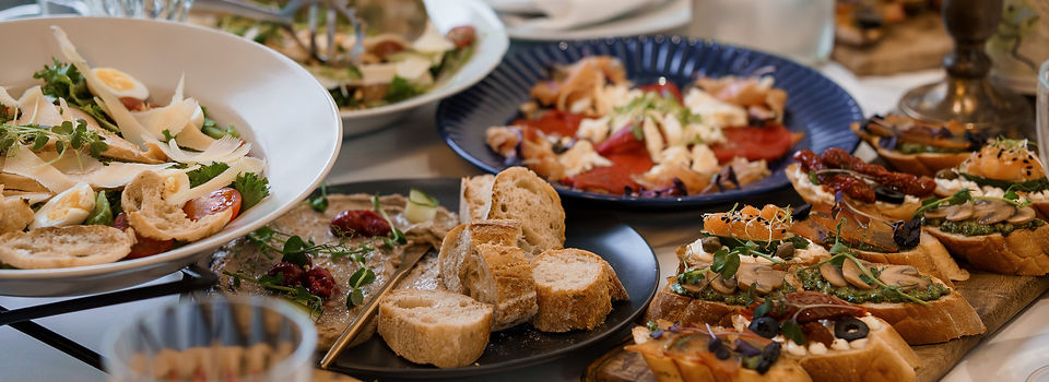 A table decorated with italian cuisine