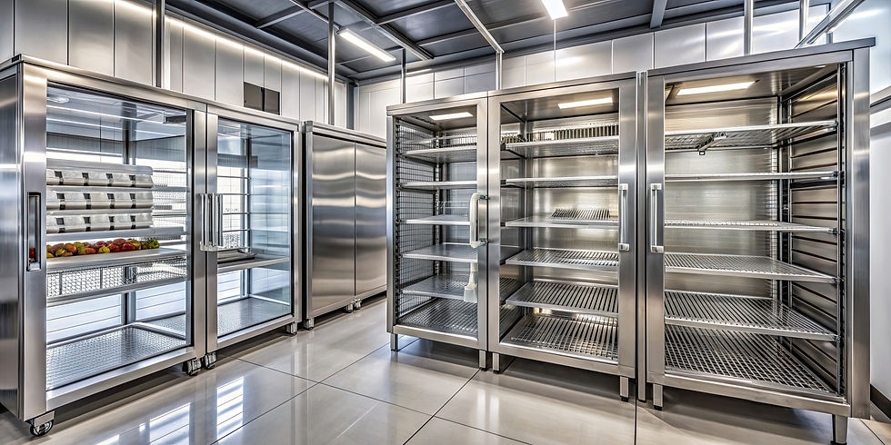 Modern walk-in commercial refrigerator