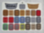 A display board with various colored and patterned SeaDek material samples.