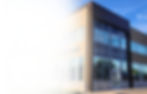 Modern office building with large glass windows
