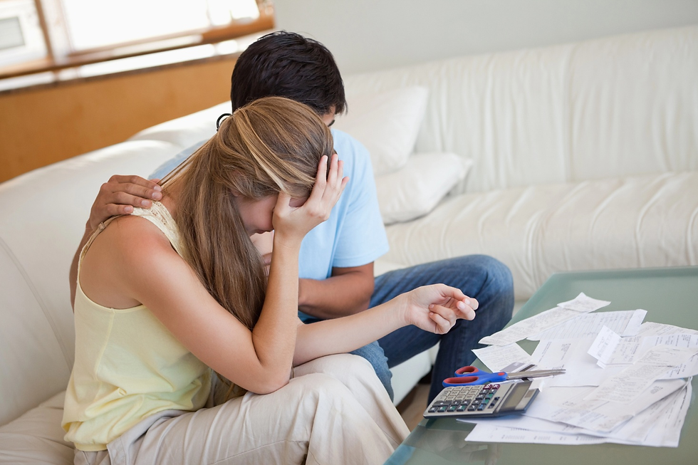 A young couple looking for a solution to their debt