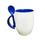 Miniatura: Caneca de porcelana semi cônica com colher