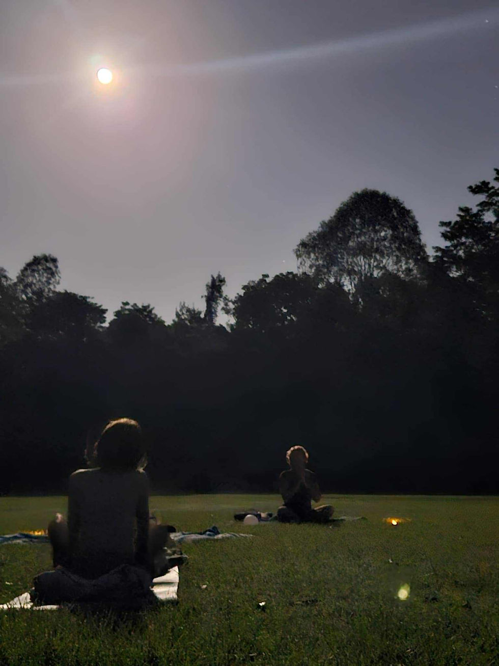 Blood Moon Lunar Eclipse Outdoor Yoga Session 