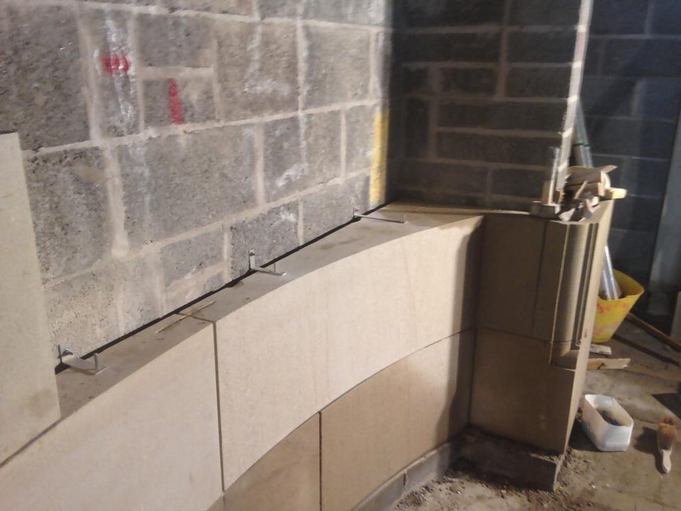 brand new stone wall