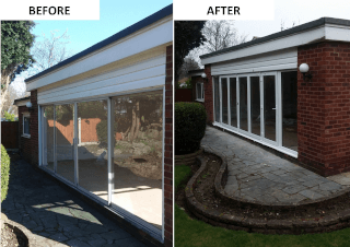 Before & After – Bi-Folding Doors