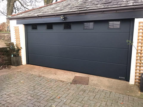 modern looking garage door.