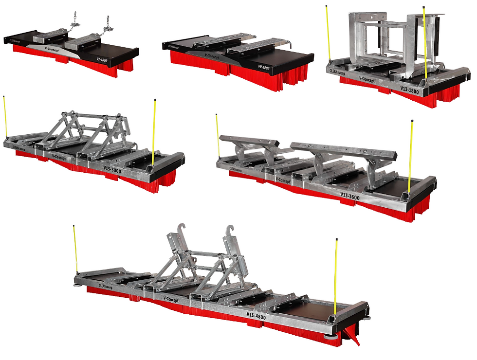 Cleansweep V-Concept® Kehrbesen. Modell V13 Premium. 4,80 Meter Kehrbreite