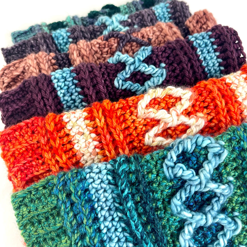 Thumbnail: Diamonds Dots & Stripes Hat Pattern