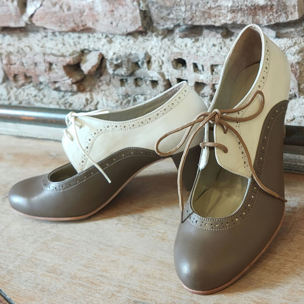 Thumbnail: Alice Shoes - Mink & Offwhite 