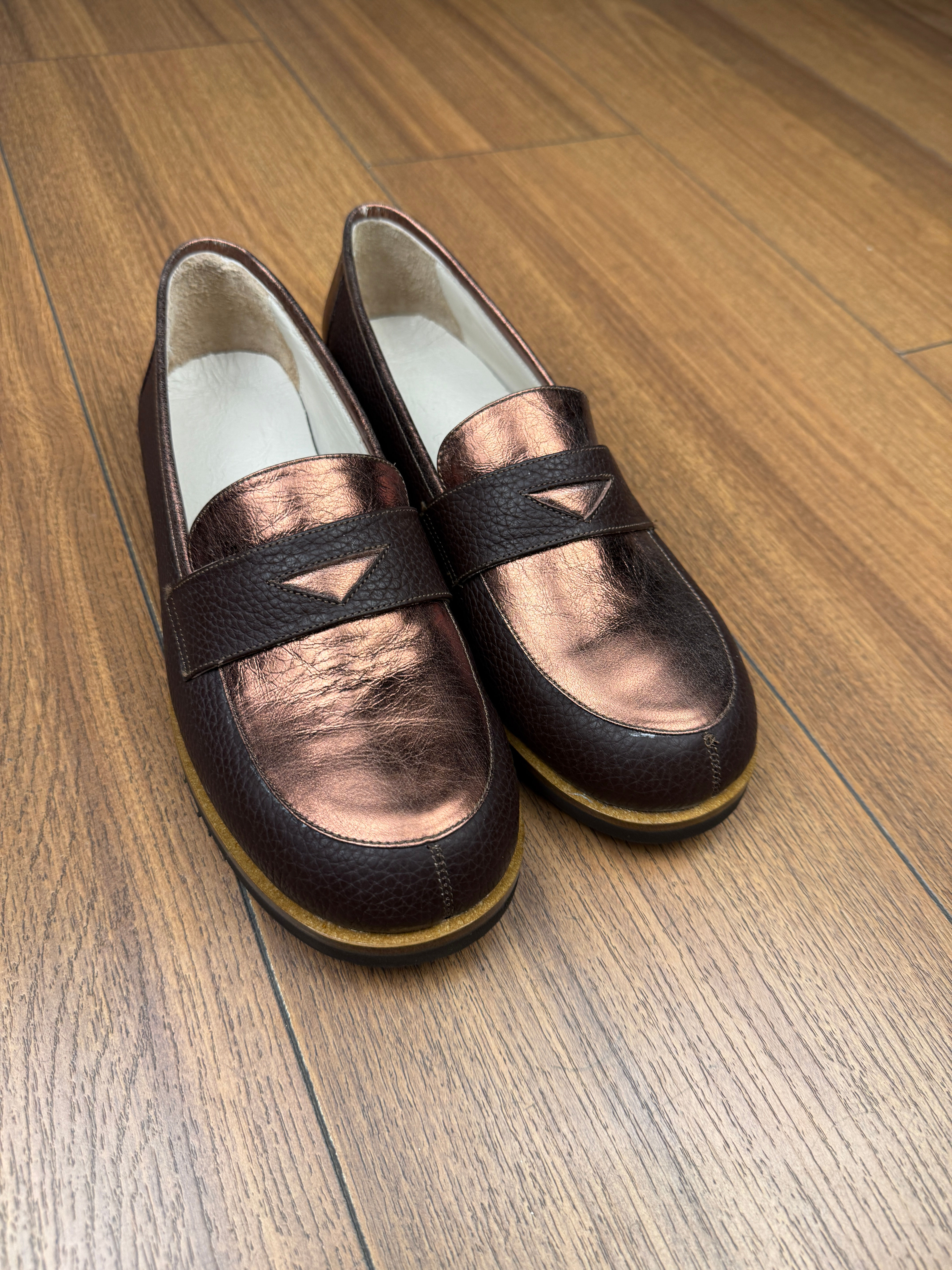 Loafer - Brown & Bronze - Size 38 - Ready to Ship
