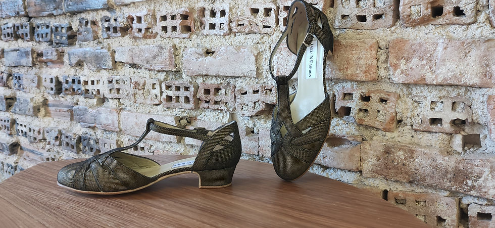 Thumbnail: Peggy Shoes - Shiny Black&Gold