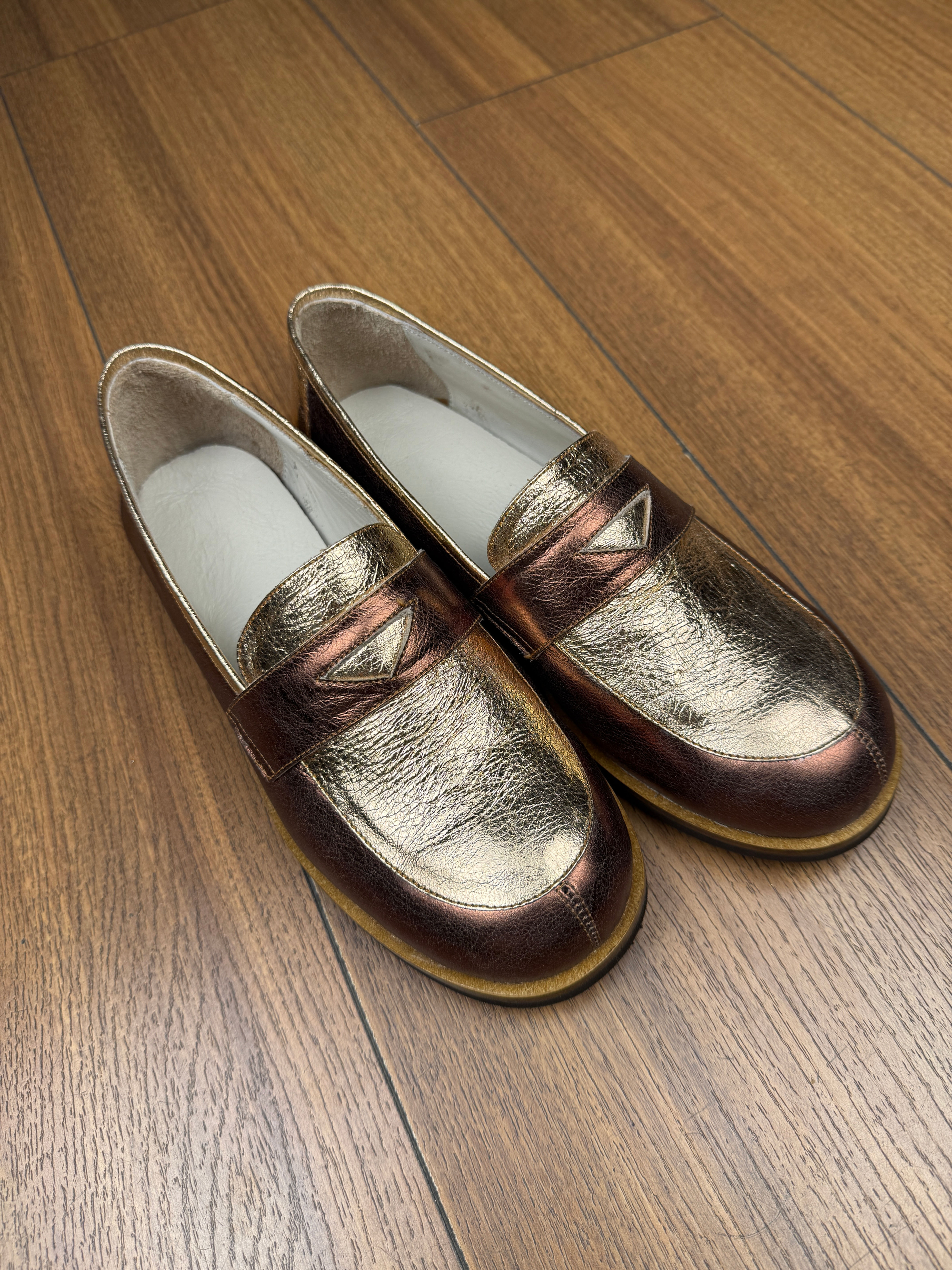 Loafer - Bronze & Gold - Size 35 - Ready to Ship