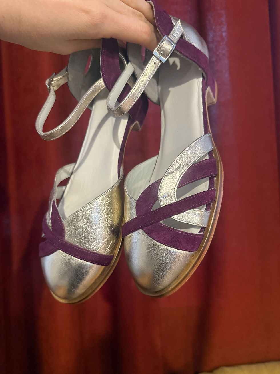 Thumbnail: Ina Shoes Light Gold & Purple