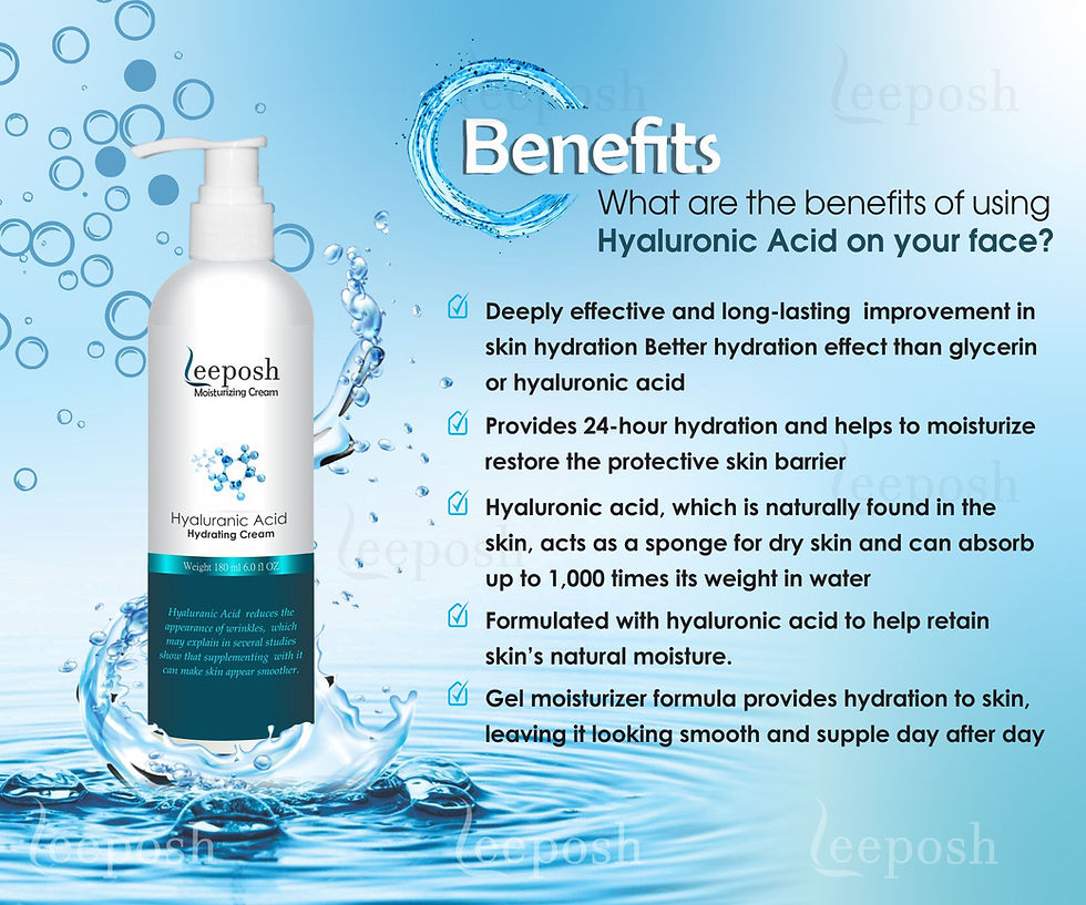 Thumbnail: LEEPOSH Hyaluronic Acid Moisturizer Intense Hydrating Anti ageing HA Cream