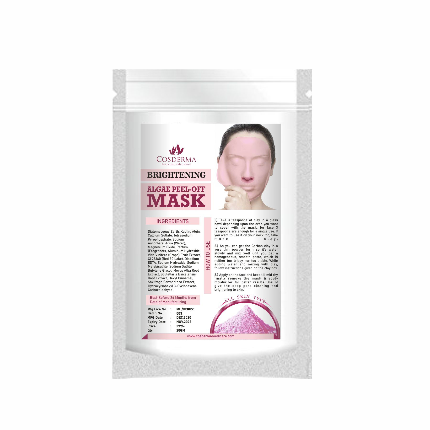 Brightening Face Mask Cosderma