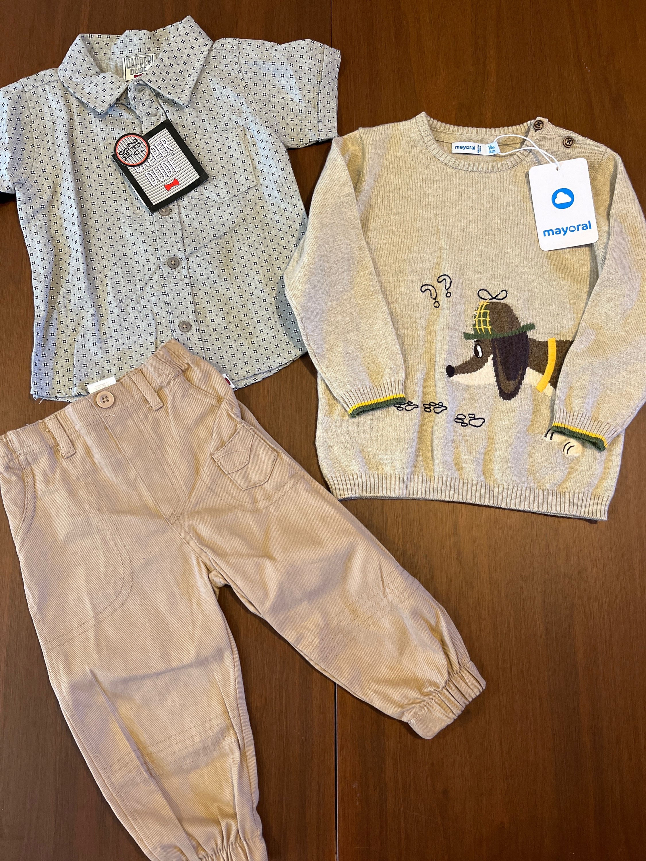 Mayoral Sweater & Dapper Dude Set Multipack, 18 Months
