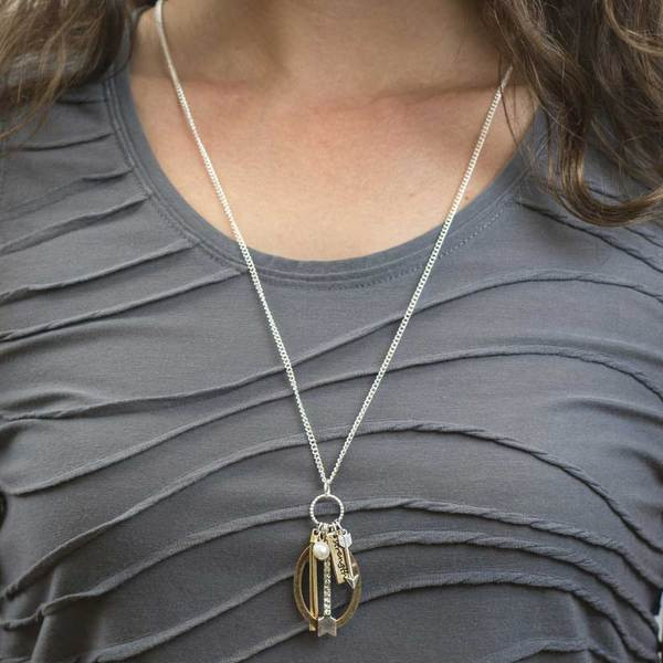 Arrow "Strength" Charm Necklace