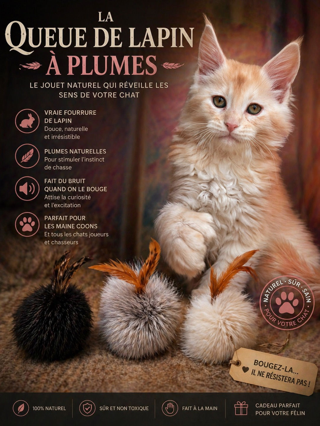 Queue de lapin à plumes