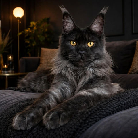 🏝️ Maine Coon Les Aristocoons Hawaii Black Smoke– Devenu Shadow