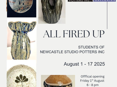Exhibition of ceramibs by students of Newcastle Studio Potters Inc.