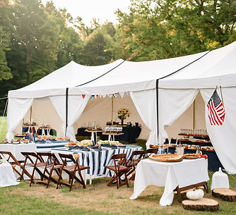 all black family cookout under a white tent with a nautical theme.jpg