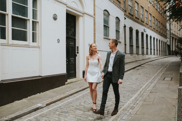 London engagement photographer capturing authentic couple moments