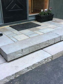 Front step paver hardscaping project