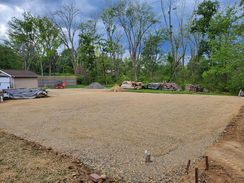 Finished site preparation and pad  