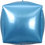 Thumbnail: 22" Light Blue 4D Cubed Shape Foil Balloon