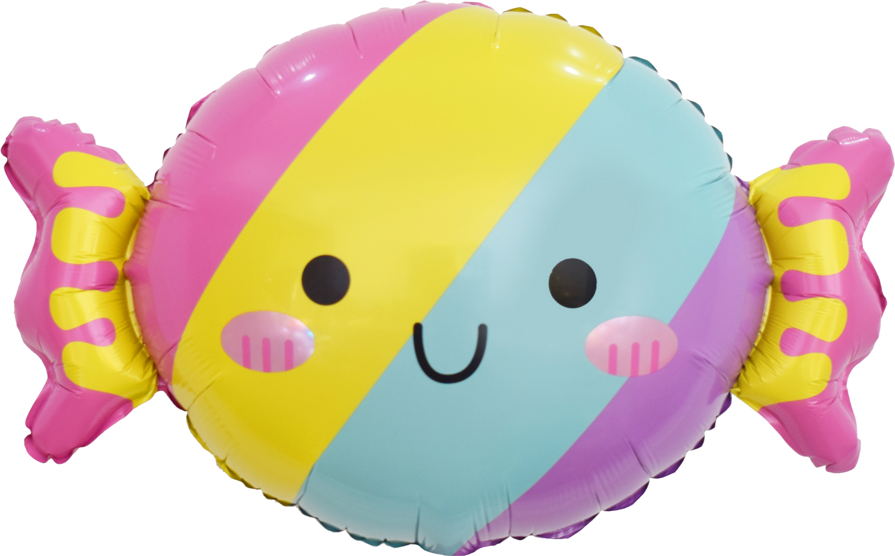 15" Smiley Rainbow Candy Mylar Balloon