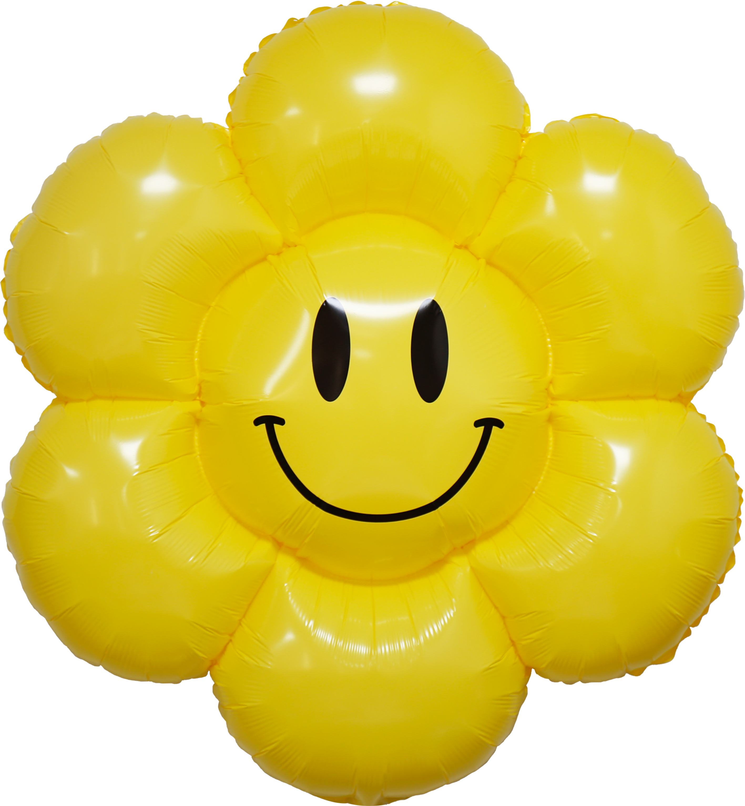30" Yellow Smiley Flower Balloon