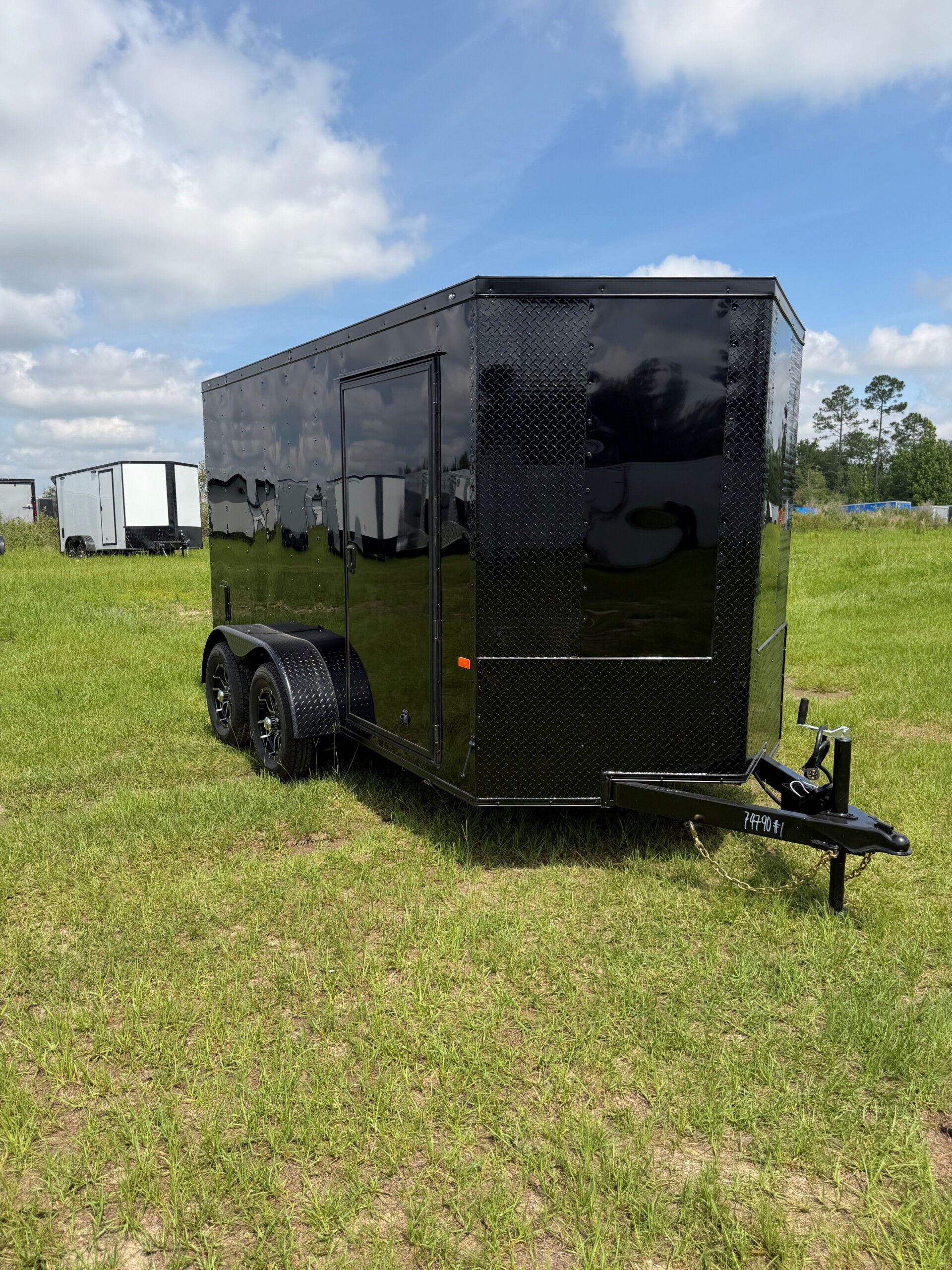 Rock Solid Cargo 6x12 Black Black Out Polycore Tandem Axle Enclosed Cargo Trailer with semi-screwless exterior