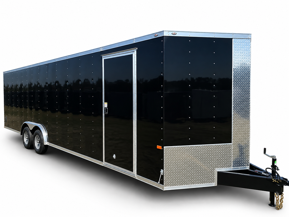 8.5x28ta black rock solid enclosed cargo trailer