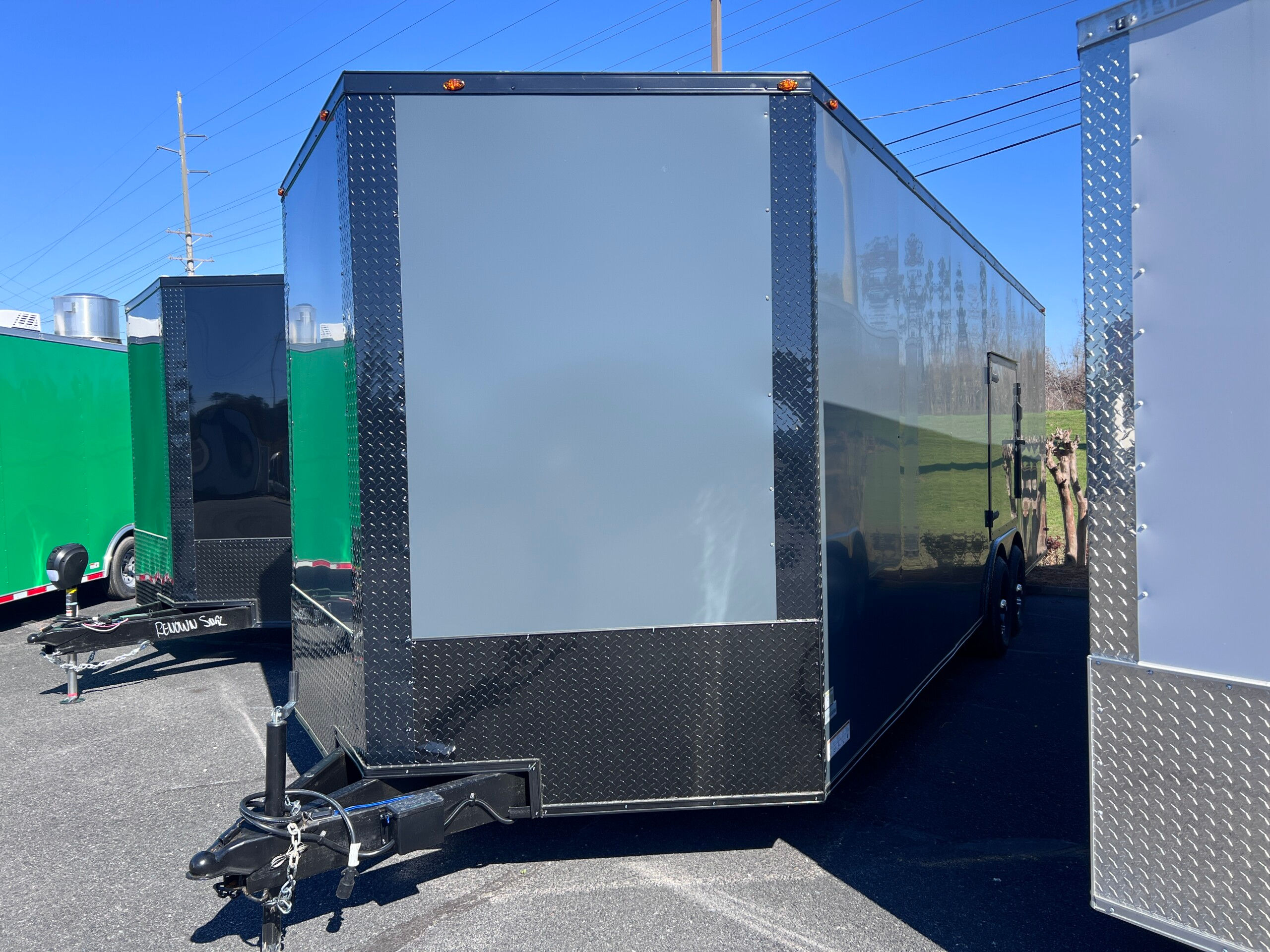 8.5x24 TA3 Enclosed Car Hauler Charcoal Gray for Sale