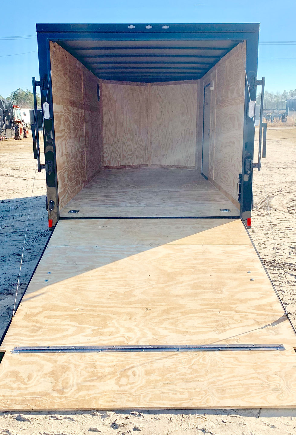 inside a 7x16 cargo trailer