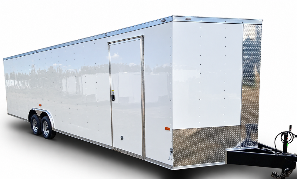 8.5x24ta polycore enclosed trailer, rock solid