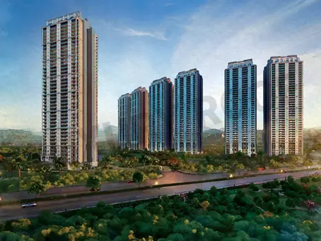 Spacious living room interior of 4 BHK luxury flat in DLF Privana South
