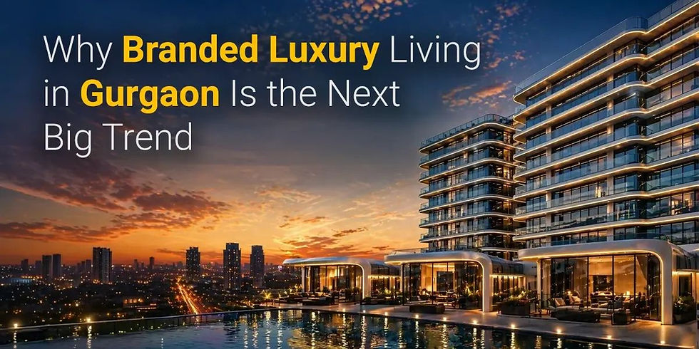 Gurgaon branded residences exterior view showcasing upscale residential development