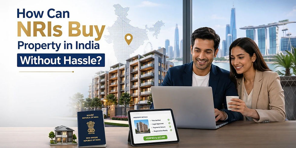 Can NRIs buy property in India with luxury apartments and real estate investment concept